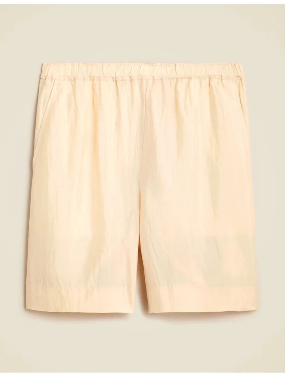 J.Crew 7” Stratus Satin Pull-On Shorts Warm Sesame Yellow S